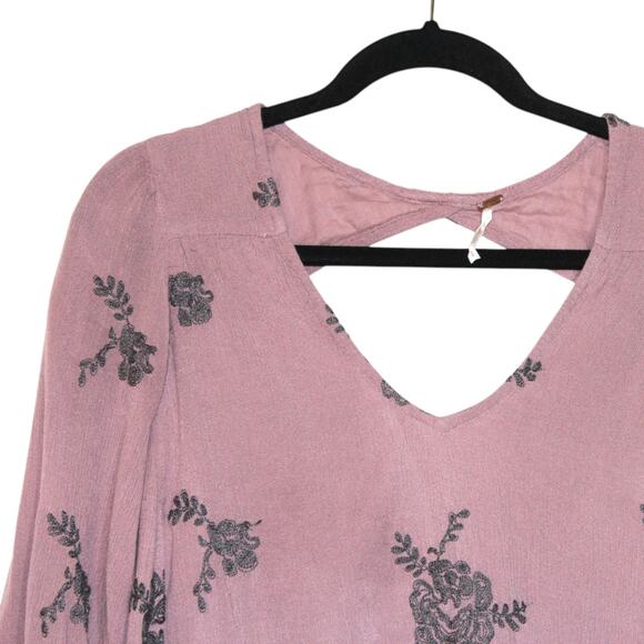 Free People Purple Long Sleeve Emma Dress Size Small - Picture 2 of 6